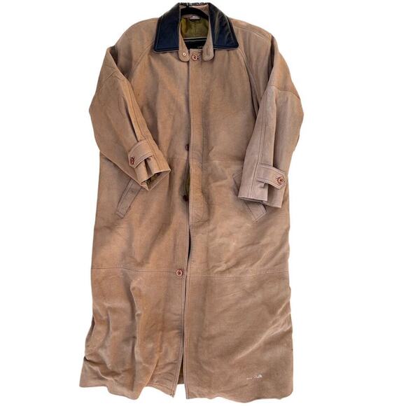 Vintage Nicole Sarhady Collections Brown Suede Barn Jacket L - Picture 1 of 16